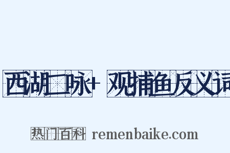西湖二咏+观捕鱼反义词是什么意思的图片